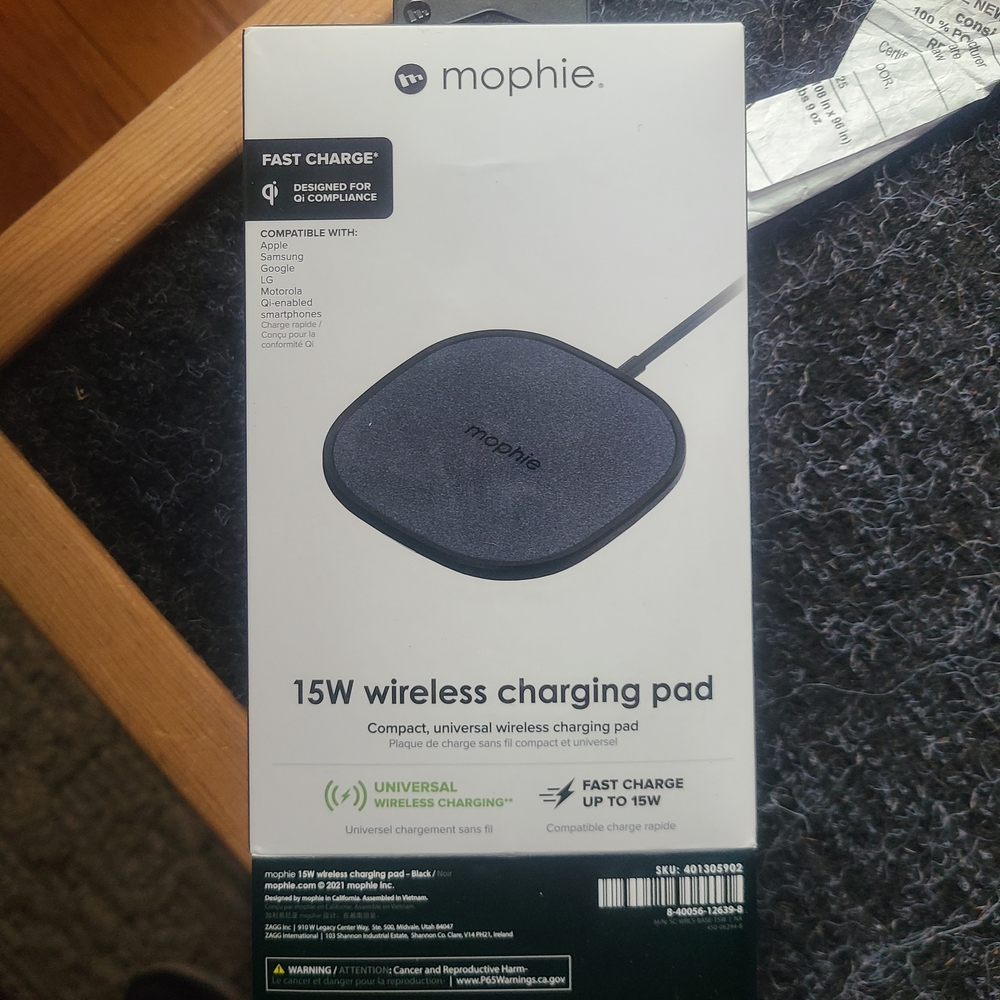 Mophie 15W Wireless Charging Pad - Black